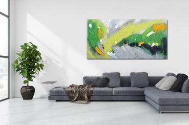 XXL Art large painting green - abstract 1344